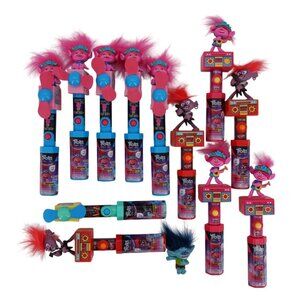 Trolls Spin and Light Up Wand Lot of 12 No Candy | Party Favors | Kids Toys